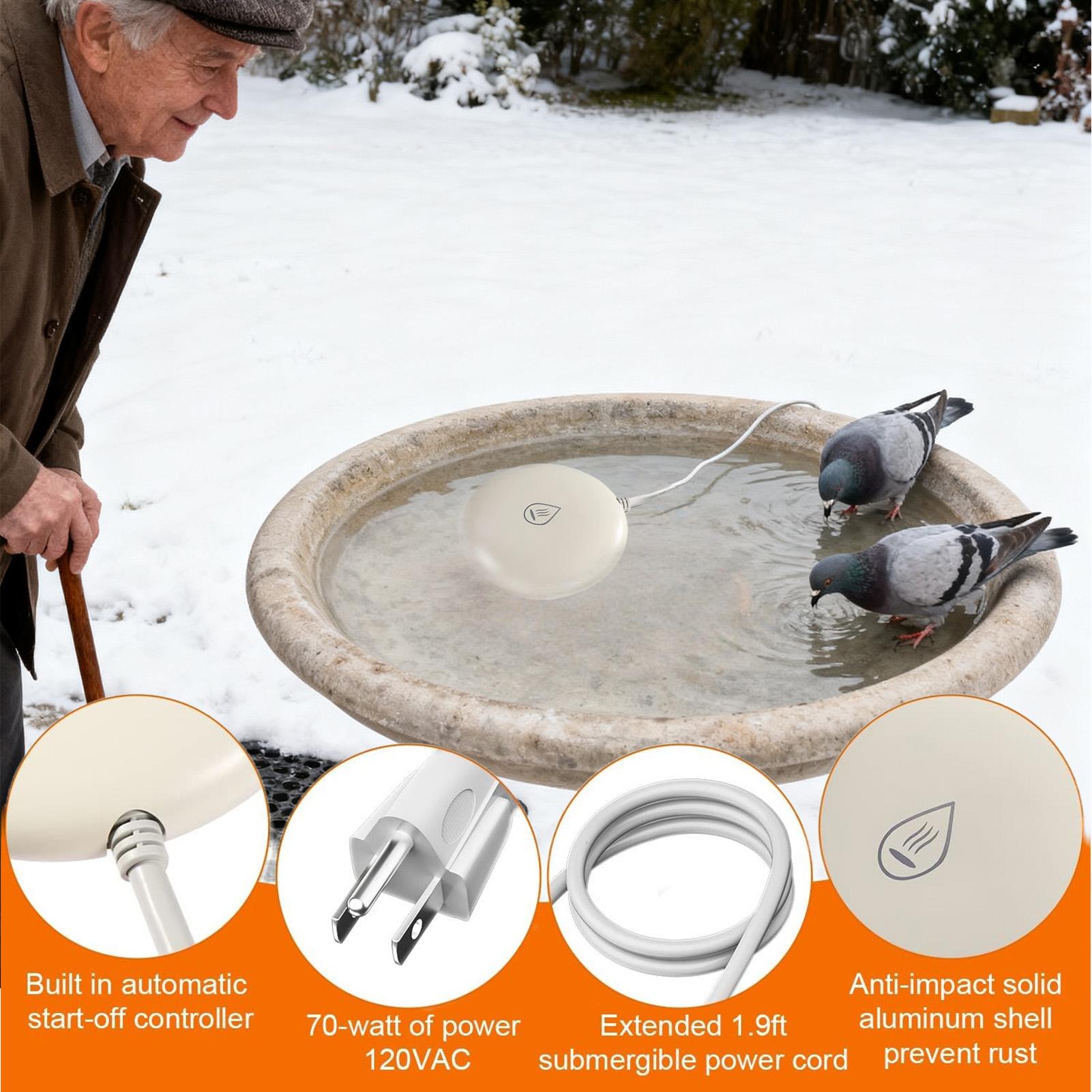 Smart Garden Bird Bath - Calentador para Bebedero de Aves, Descongelador