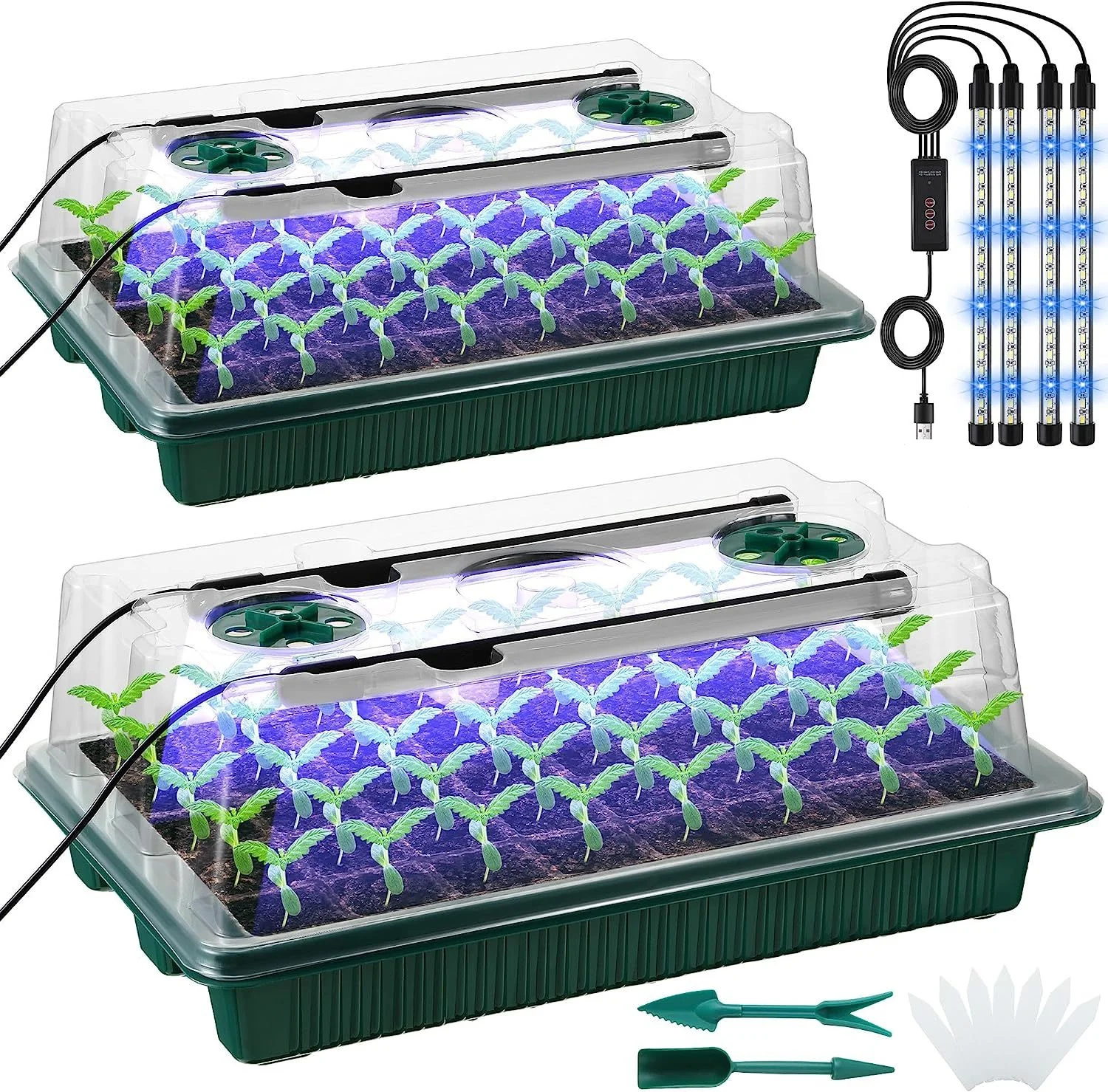 Smart Garden Domes - 2 paquetes, bandejas de germinación con