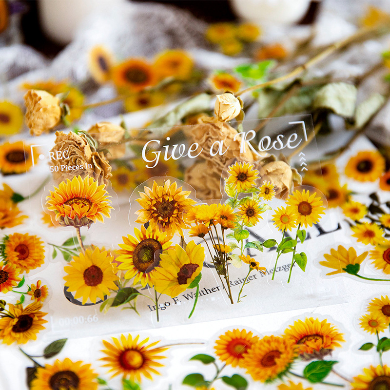 Garden Journal Planner - Pegatinas Florales para Diario, 100 Unidades,