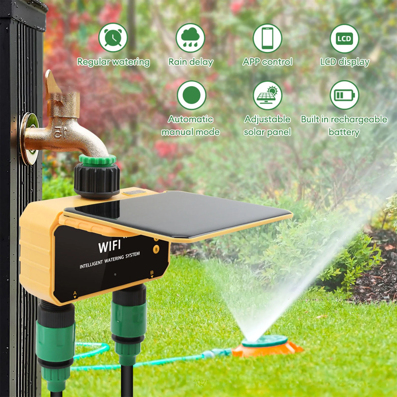 Gardena Smart Irrigation Control - Temporizador de Riego Inteligente WiFi Solar