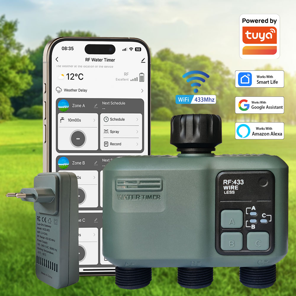 Smart Garden Kit - Temporizador de agua Tuya Wifi+RF433 de