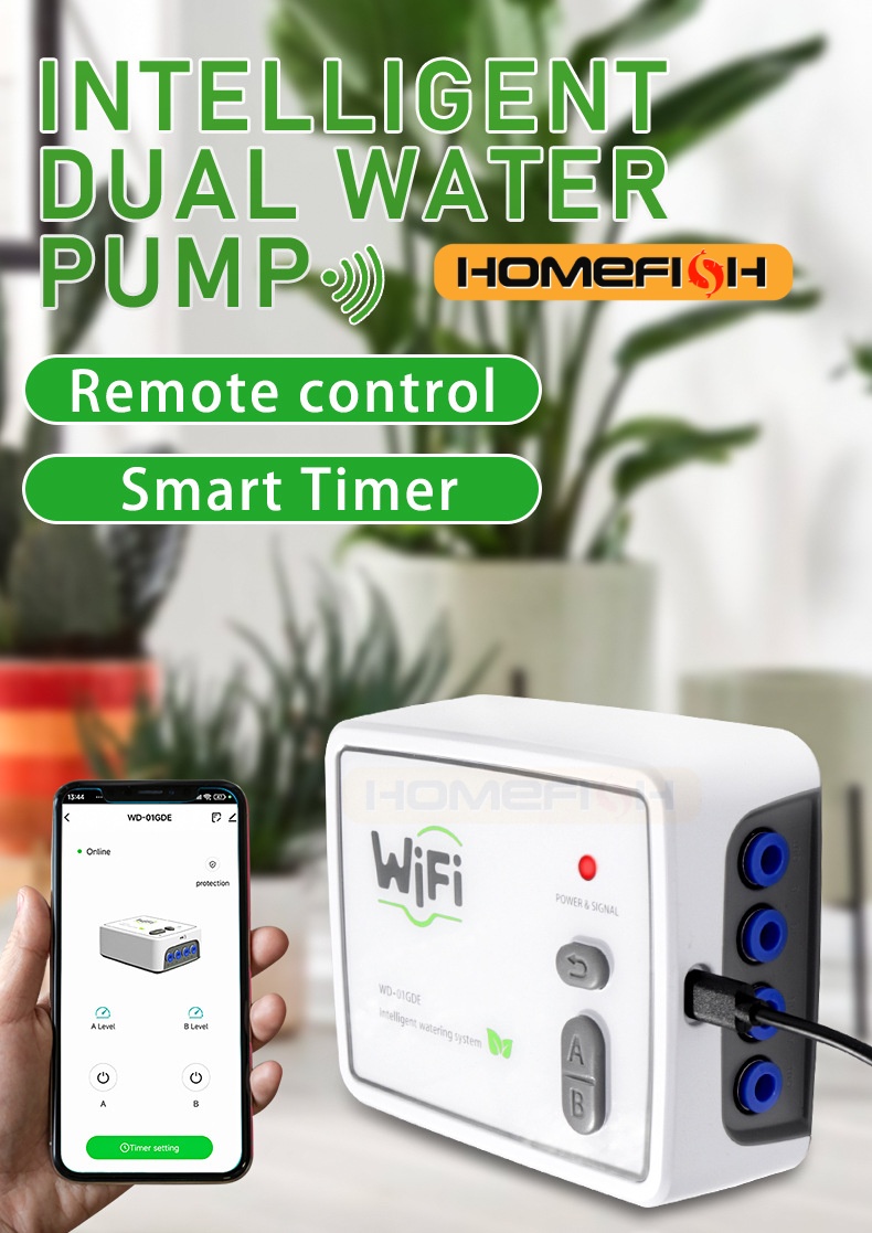 Smart Garden Domes - HOMEFISH-bomba Dual inteligente con WIFI, bebedero
