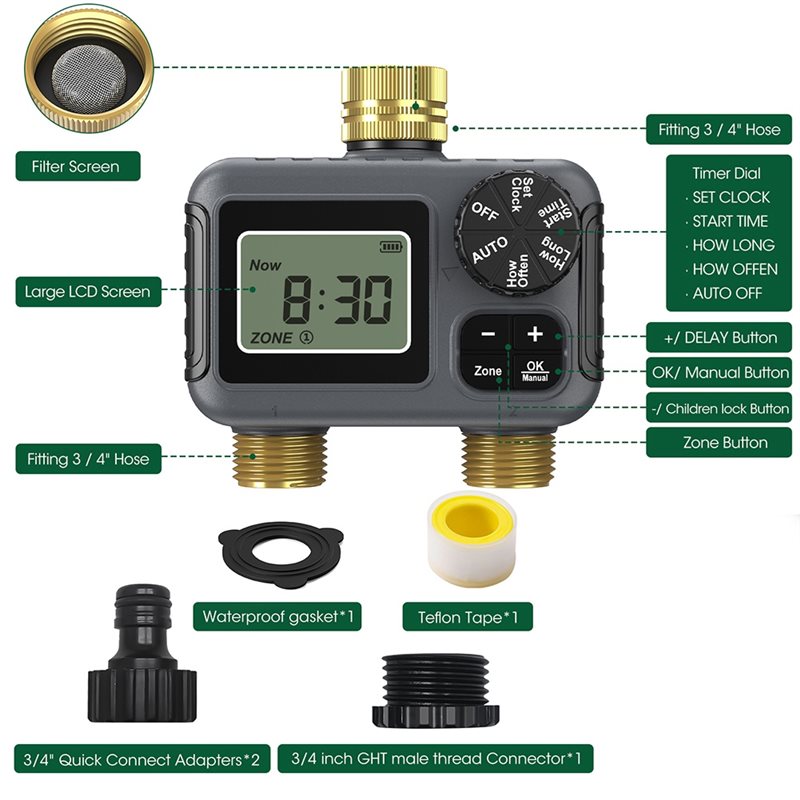 AY14 - Temporizador de Riego A - Smart Garden Water Timer reseña y precio
