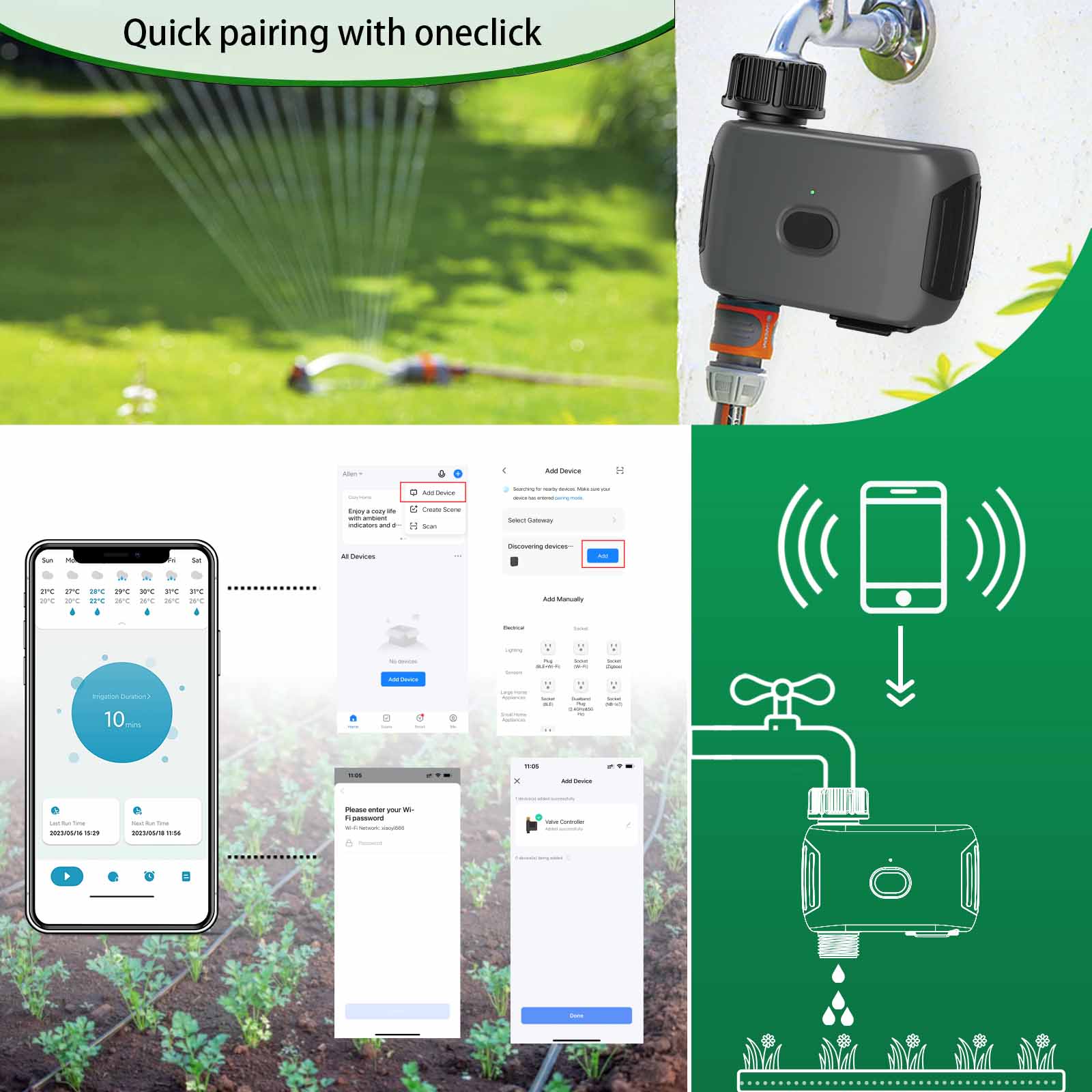 Temporizador de riego automáti - Smart Garden Water Timer reseña y precio