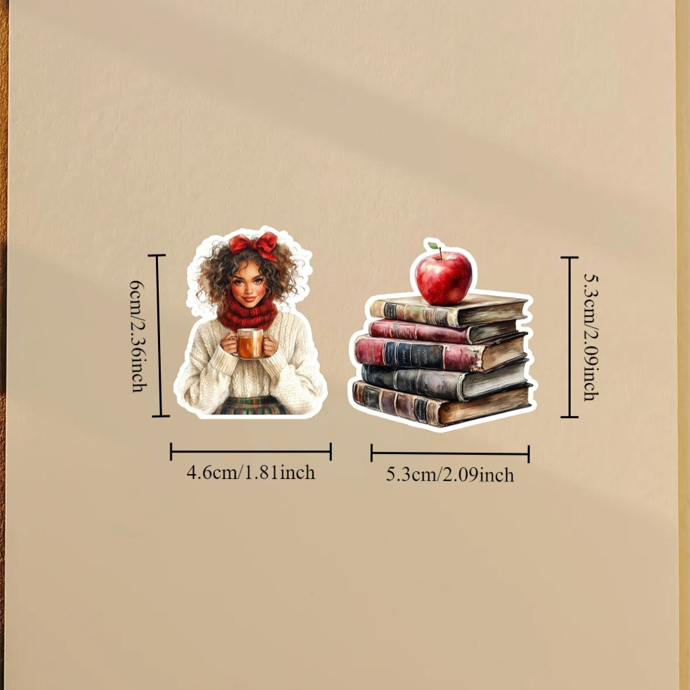 18 pegatinas retro de niña est - Garden Journal Planner reseña y precio