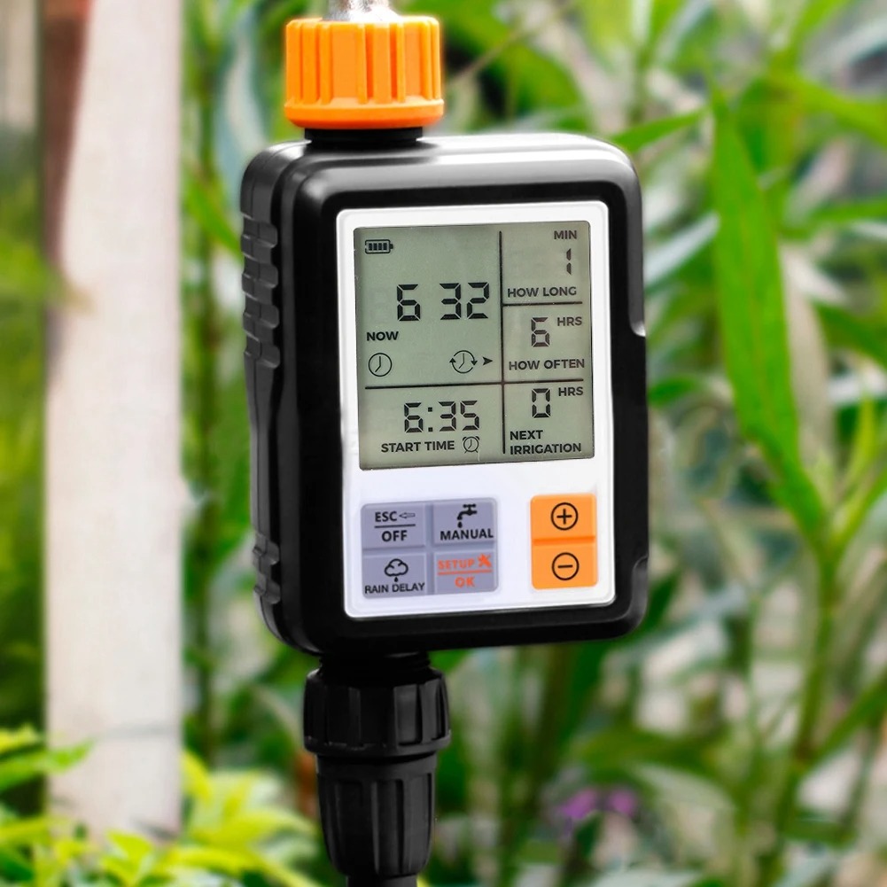 Temporizador electrónico de ri - Smart Garden Water Timer reseña y precio