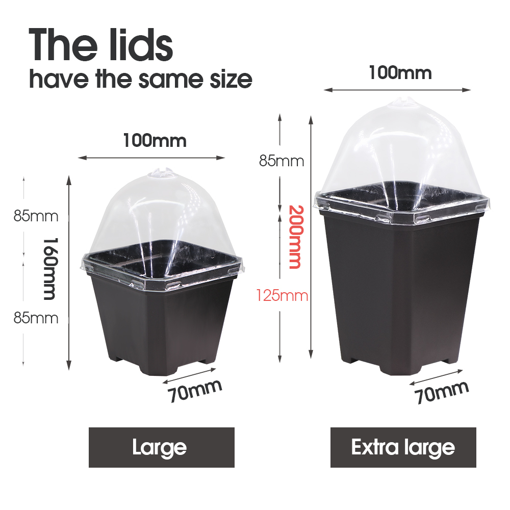 Macetas negras resistentes con - Smart Garden Domes reseña y precio
