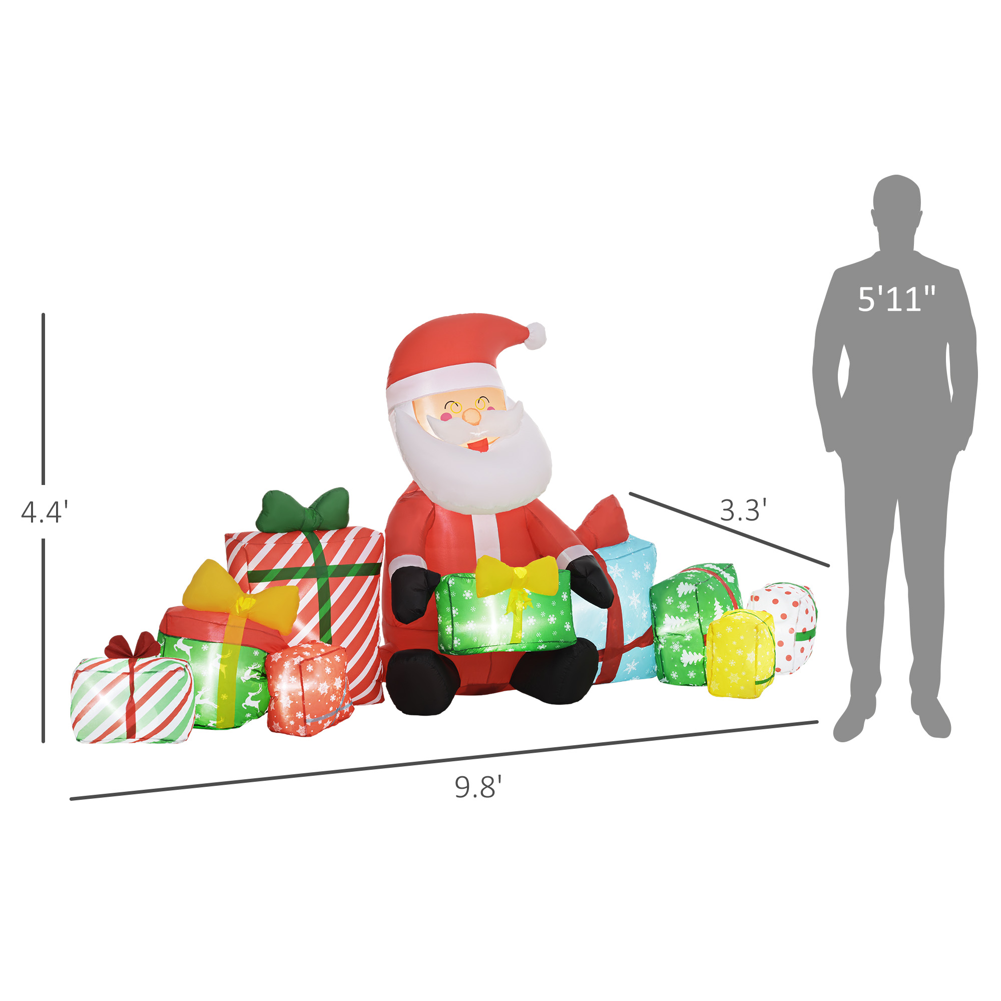 Inflables Navideños de 4.4 pie - Smart Garden Box reseña y precio